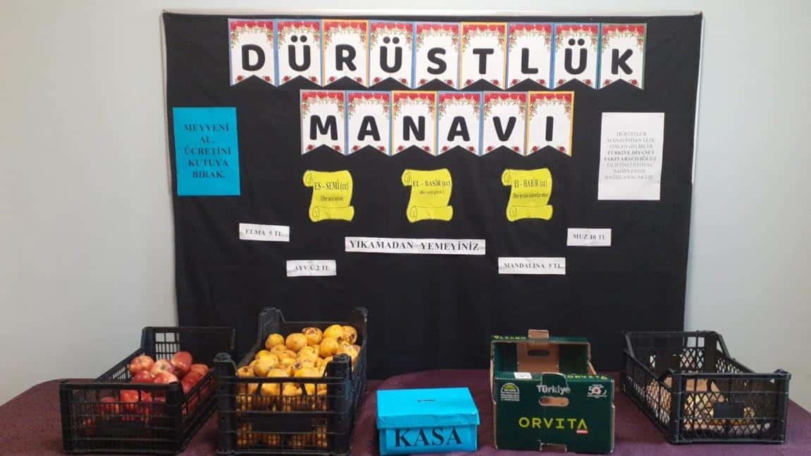 DEĞERLER EĞİTİMİ KULÜBÜMÜZ TARAFINDAN DÜRÜSTLÜK MANAVI AÇILDI